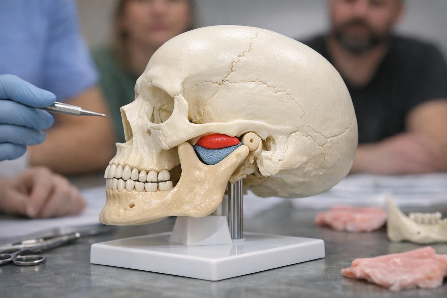 Model anatomiczny stawu skroniowo-żuchwowego na warsztatach